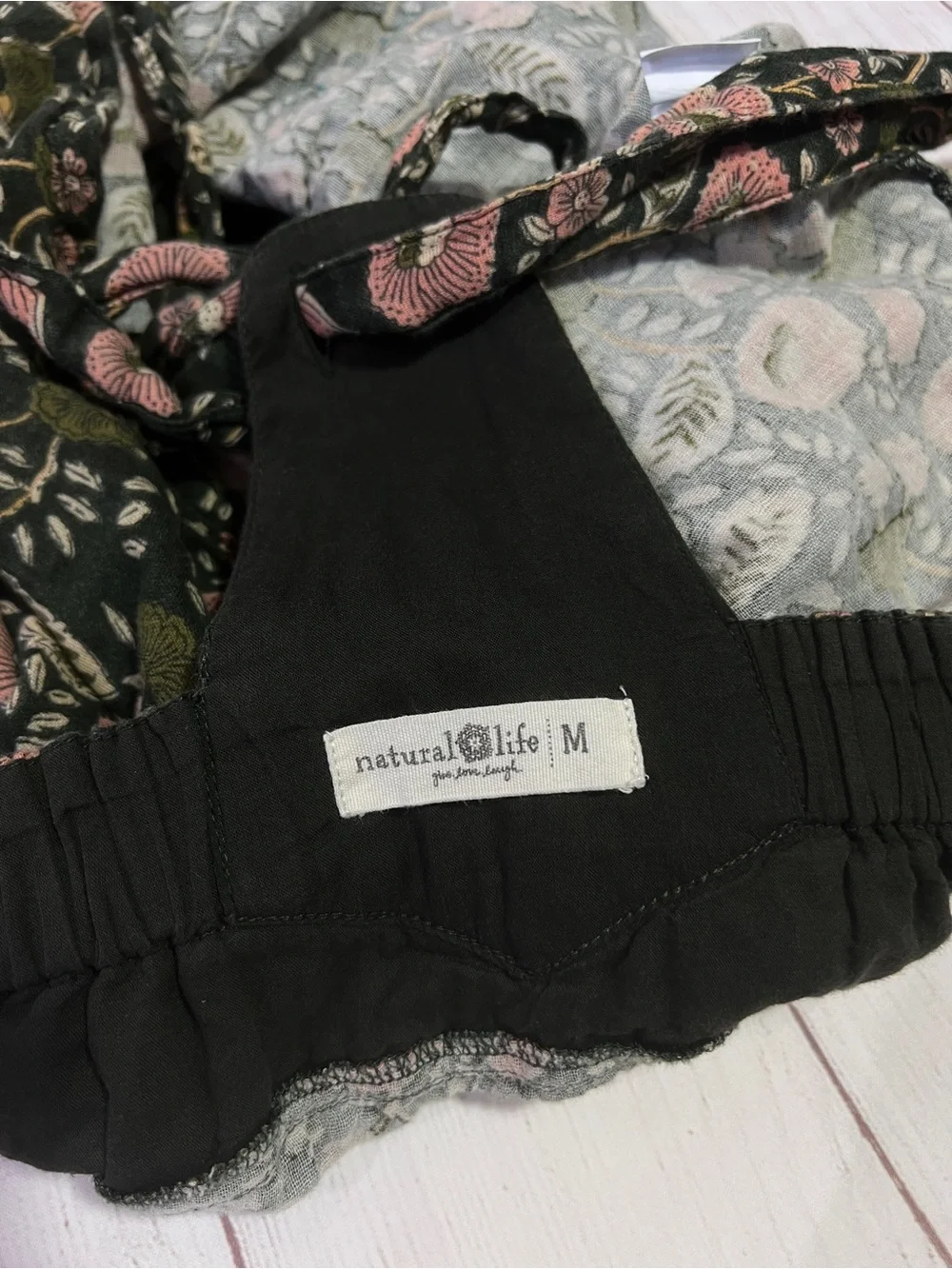 Natural Life Dakota Tie Back Mini Dress - M - overall style sleeveless floral - Picture 10 of 10